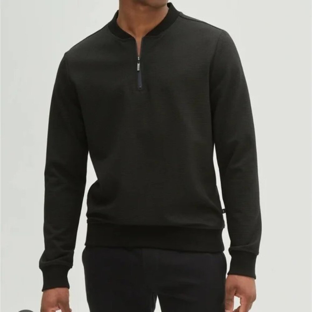 Robert Barakett Jamestown 1/2 Zip Pullover Charcoal XL Stretch Knit